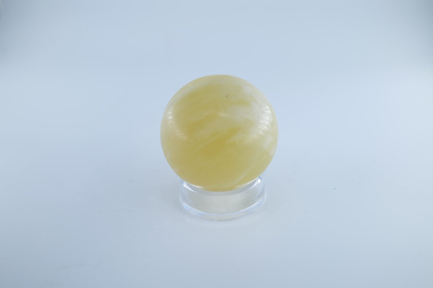 Lemon Calcite Sphere 302 grams - Positive Faith Hope Love