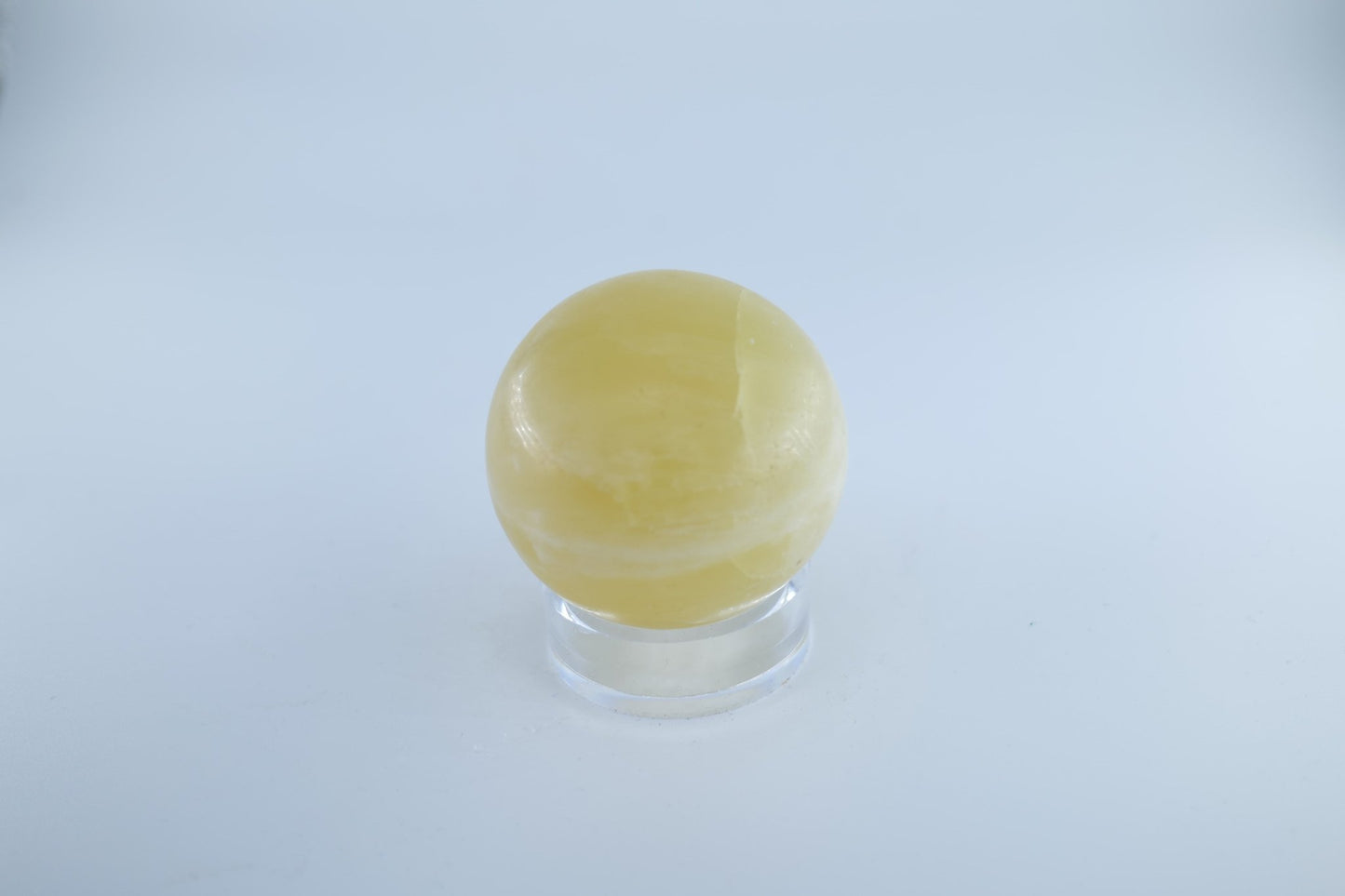 Lemon Calcite Sphere 302 grams - Positive Faith Hope Love