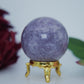 Polished Lepidolite Sphere 185G 50Mm featuring lilac-mauve tone with mica sparkle - Positive Faith Hope Love