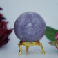 Polished Lepidolite Sphere 185G 50Mm featuring lilac-mauve tone with mica sparkle - Positive Faith Hope Love
