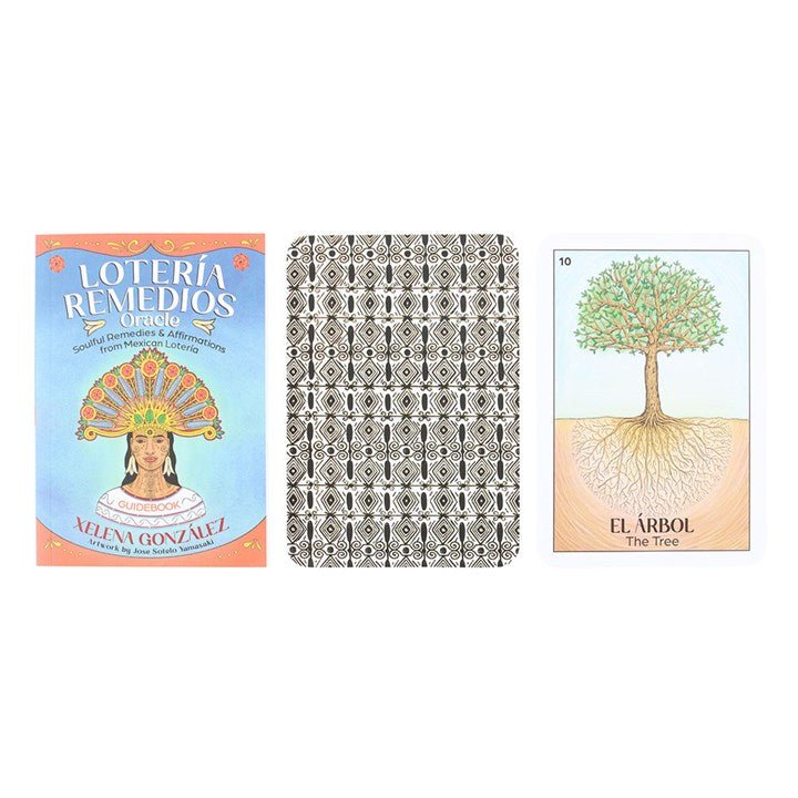 Polished Loteria Remedios Oracle Cards featuring natural patterning and unique variations - Positive Faith Hope Love