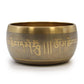 Polished Lrg Five Buddha Singing Bowl featuring natural patterning and unique variations - Positive Faith Hope Love