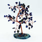 Polished Lrg Gemstone Tree Sodalite On Blue Agate Base 100 Stones featuring navy-blue tone with white veining - Positive Faith Hope Love
