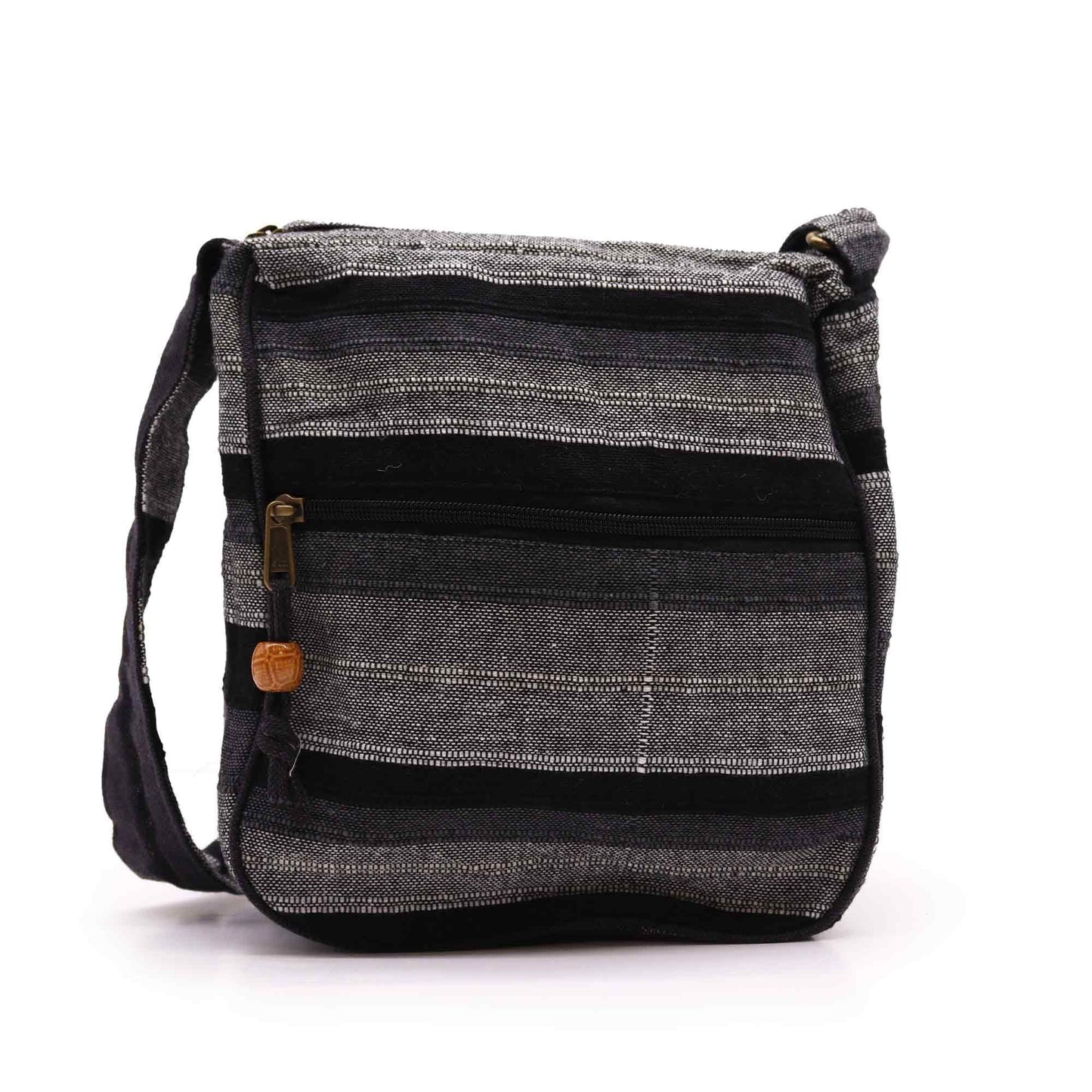 Polished Lrg Nepal Sling Bag (Adjustable Strap) - Mountain Granite featuring natural patterning and unique variations - Positive Faith Hope Love