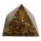 Polished Lrg Orgonite Pyramid 70Mm Angel featuring natural patterning and unique variations - Positive Faith Hope Love
