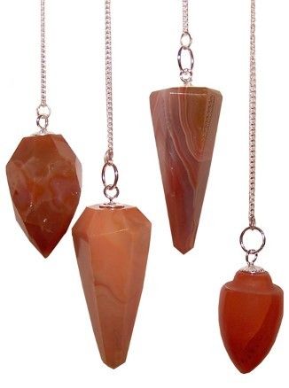 Polished Magic Pendulum - Carnelian featuring vibrant orange tone and smooth polish - Positive Faith Hope Love
