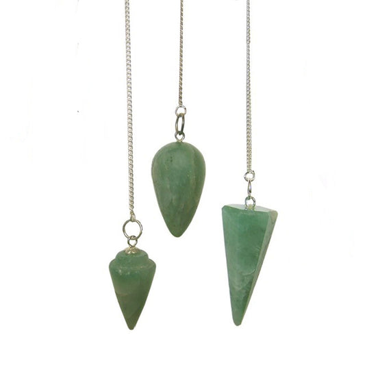 Polished Magic Pendulum Green Aventurine featuring green tone with subtle sparkle - Positive Faith Hope Love