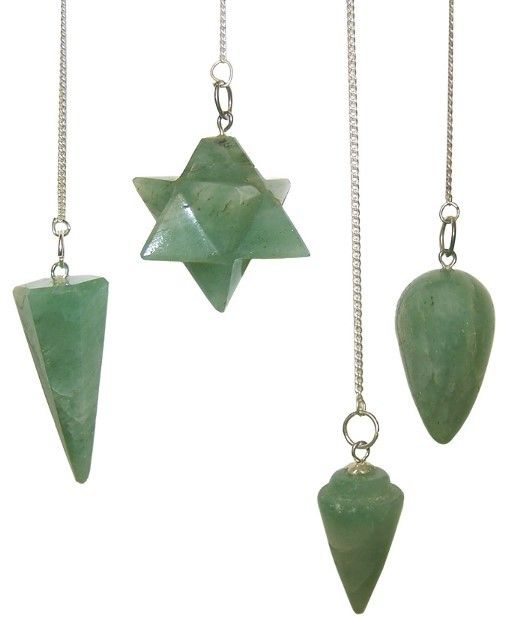 Polished Magic Pendulum - Green Aventurine featuring green tone with subtle sparkle - Positive Faith Hope Love