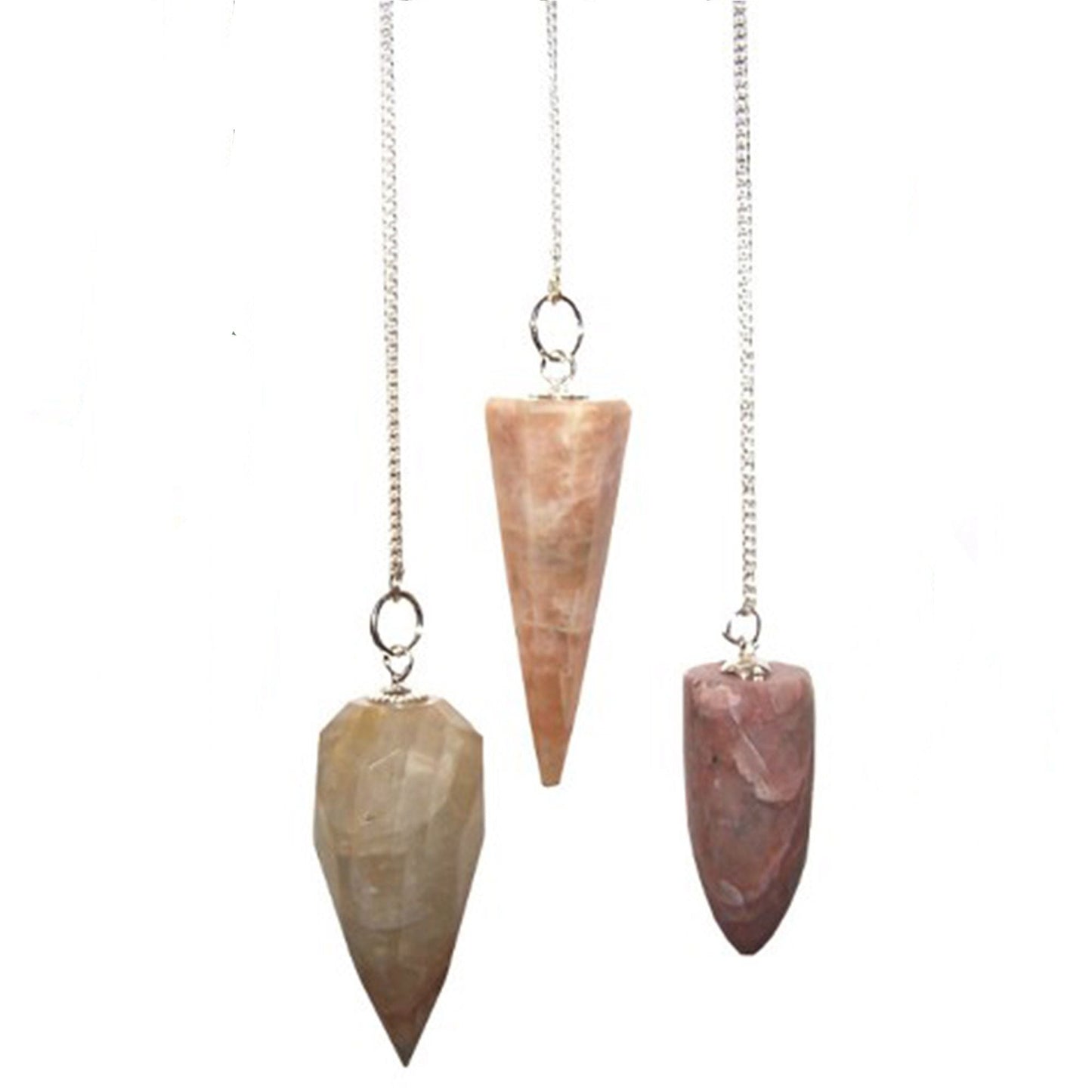 Polished Magic Pendulum - Moon Stone featuring natural patterning and unique variations - Positive Faith Hope Love