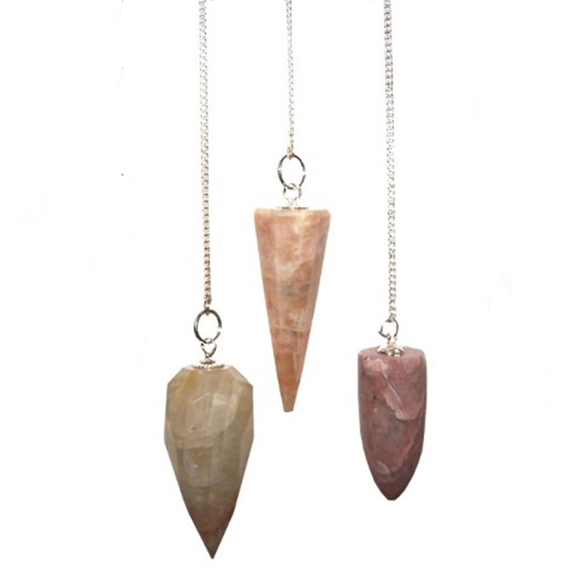 Polished Magic Pendulum - Moon Stone featuring natural patterning and unique variations - Positive Faith Hope Love