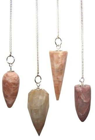 Polished Magic Pendulum Moon Stone featuring natural patterning and unique variations - Positive Faith Hope Love