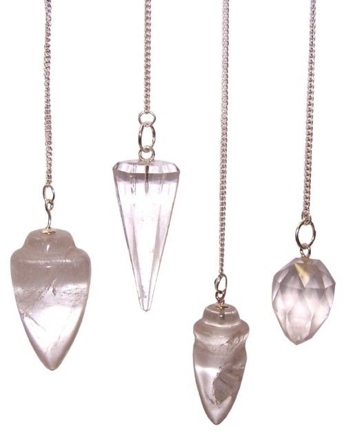 Polished Magic Pendulum - Rock Quartz featuring natural patterning and unique variations - Positive Faith Hope Love