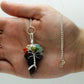 Polished Magic Pendulum Seven Chakra Amethyst featuring rich purple colour and natural clarity - Positive Faith Hope Love