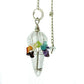 Polished Magic Pendulum Seven Chakra Rock Quartz featuring natural patterning and unique variations - Positive Faith Hope Love
