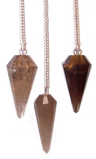 Polished Magic Pendulum - Smoky Quartz featuring smoky brown hues and natural clarity - Positive Faith Hope Love