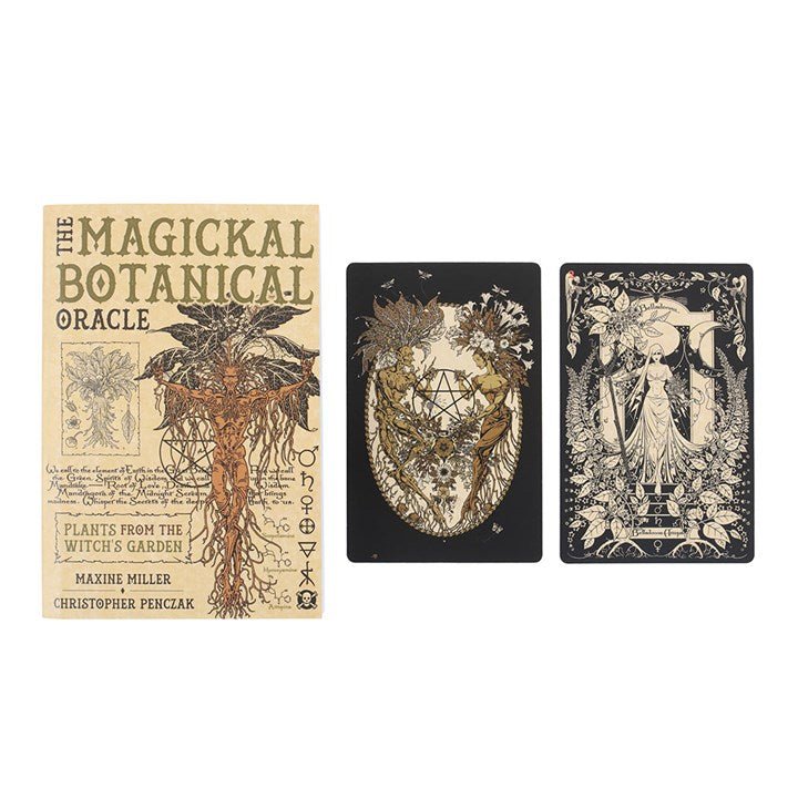 Polished Magickal Botanical Oracle Cards featuring natural patterning and unique variations - Positive Faith Hope Love