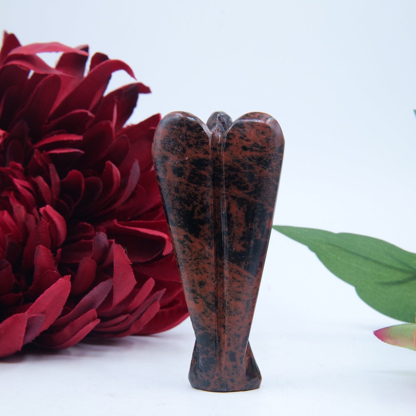 Polished Mahogany Obsidian Agel 80Mm featuring deep jet-black tone and glassy finish - Positive Faith Hope Love