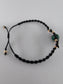 Malachite Black Micro Macrame Bracelet - Positive Faith Hope Love