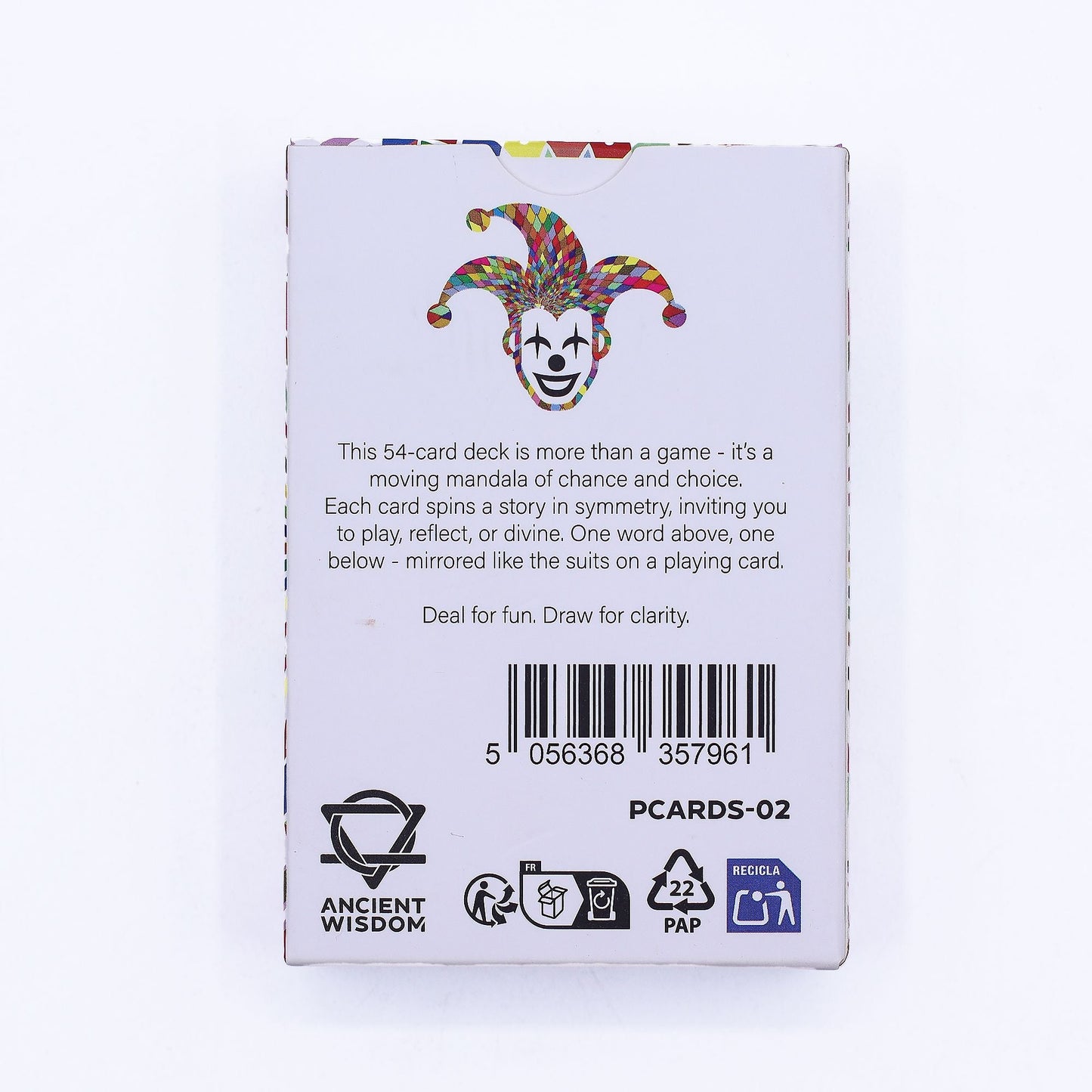 Mandala Playing & Oracle Cards – Kaleidoscope Symmetry - Positive Faith Hope Love