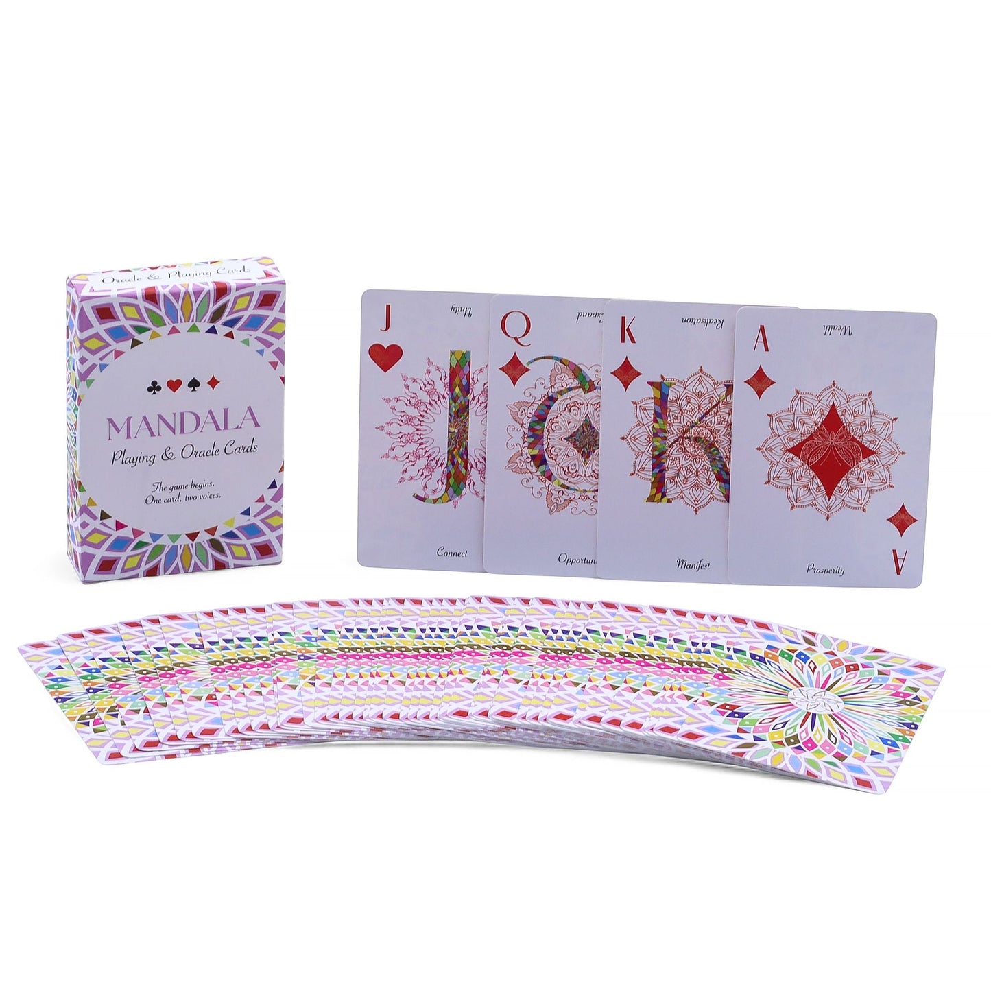 Mandala Playing & Oracle Cards – Kaleidoscope Symmetry - Positive Faith Hope Love