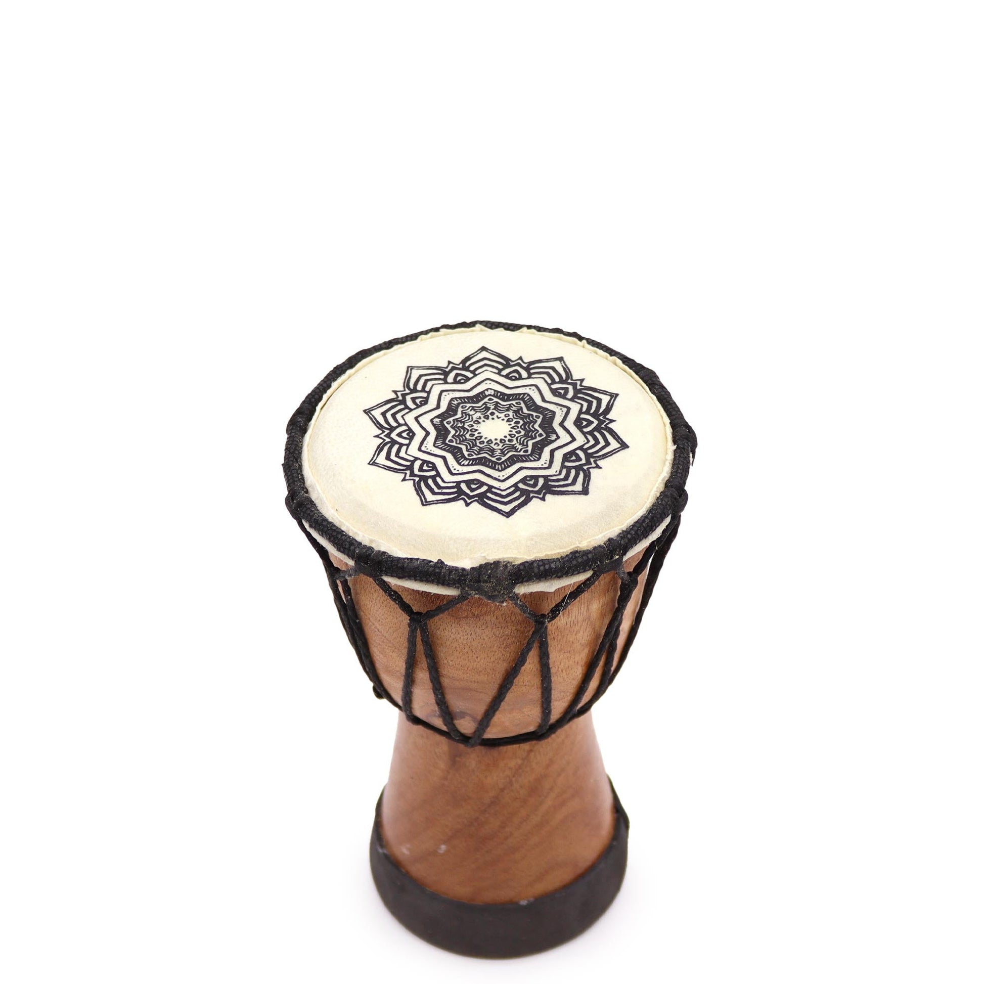 Mandala Wide Top Djembe Drum - 15cm - Positive Faith Hope Love