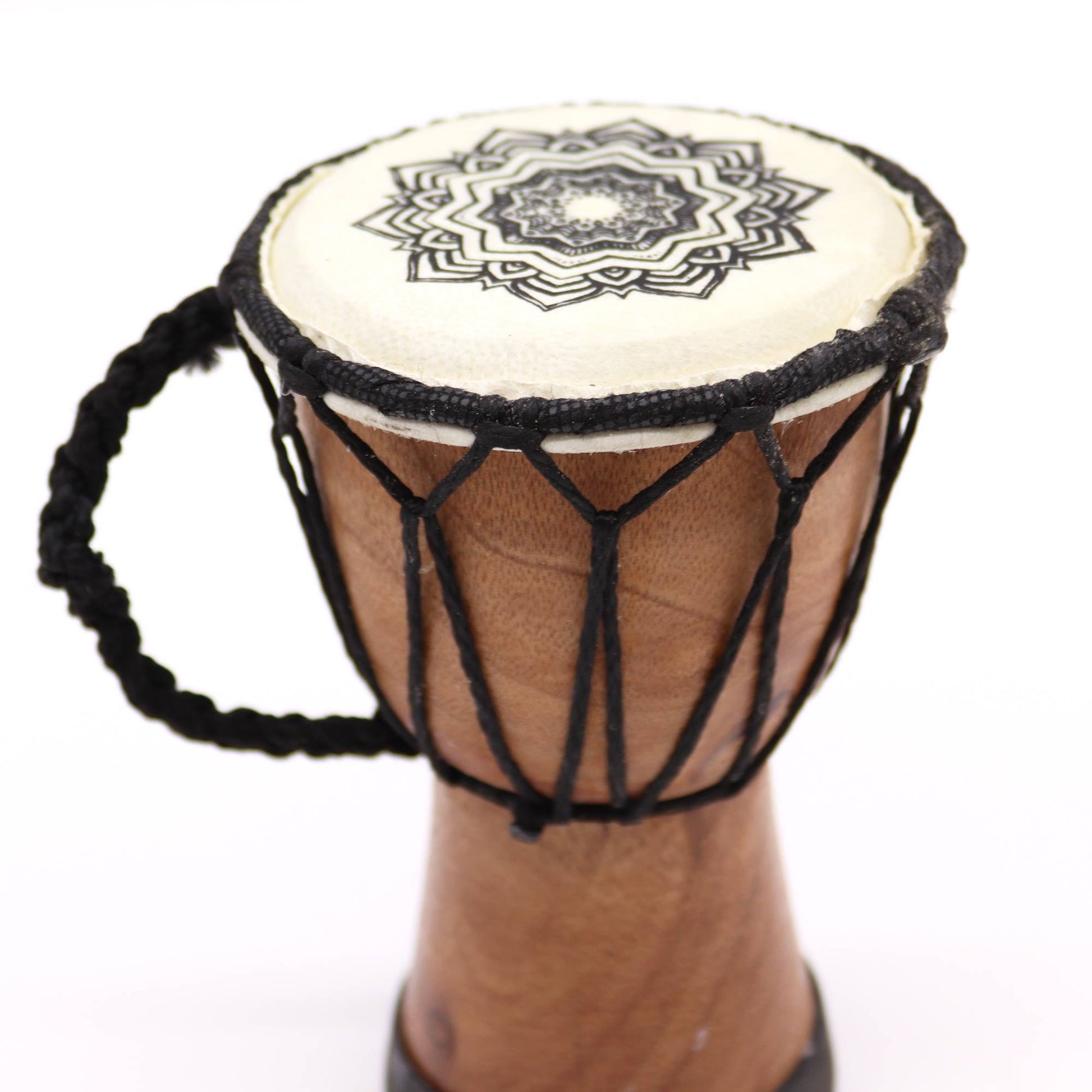Mandala Wide Top Djembe Drum - 15cm - Positive Faith Hope Love