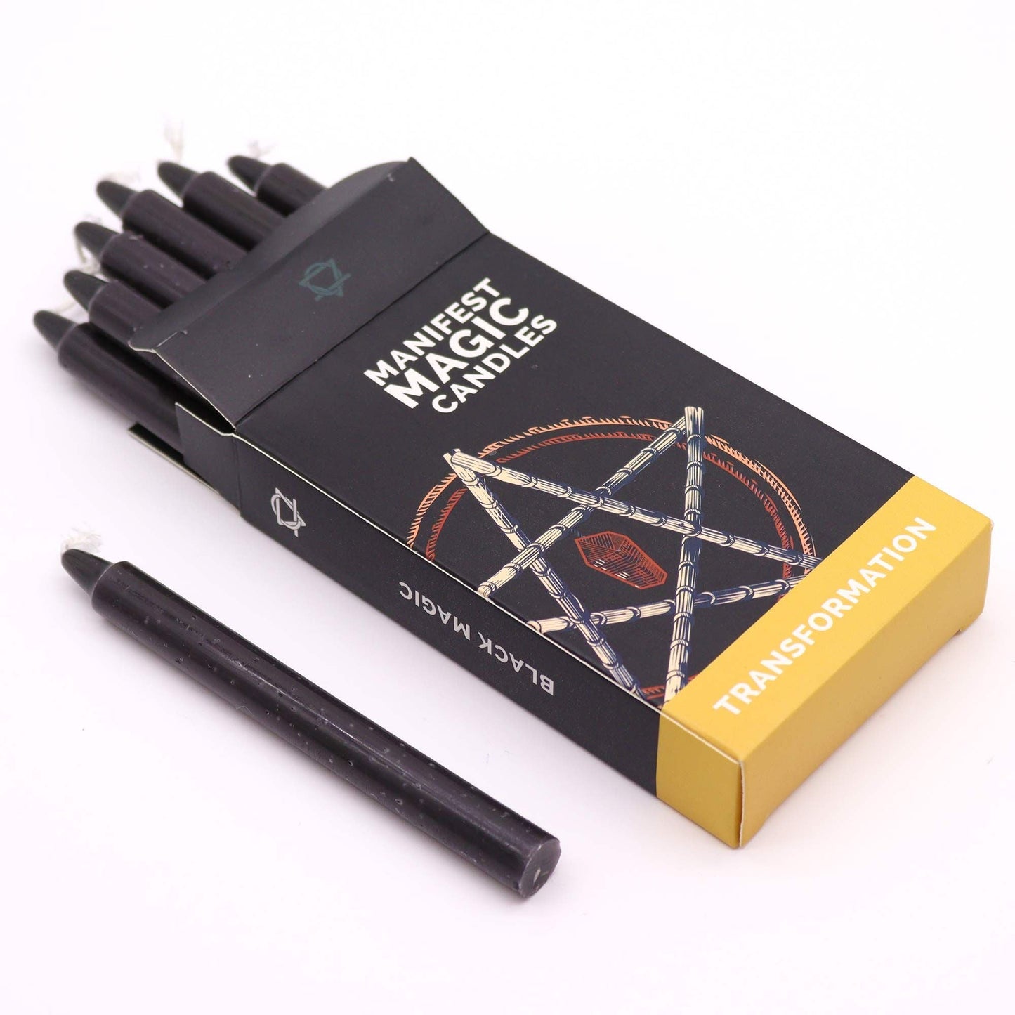 Manifest Magic Candles (pack of 12) - Black - Positive Faith Hope Love