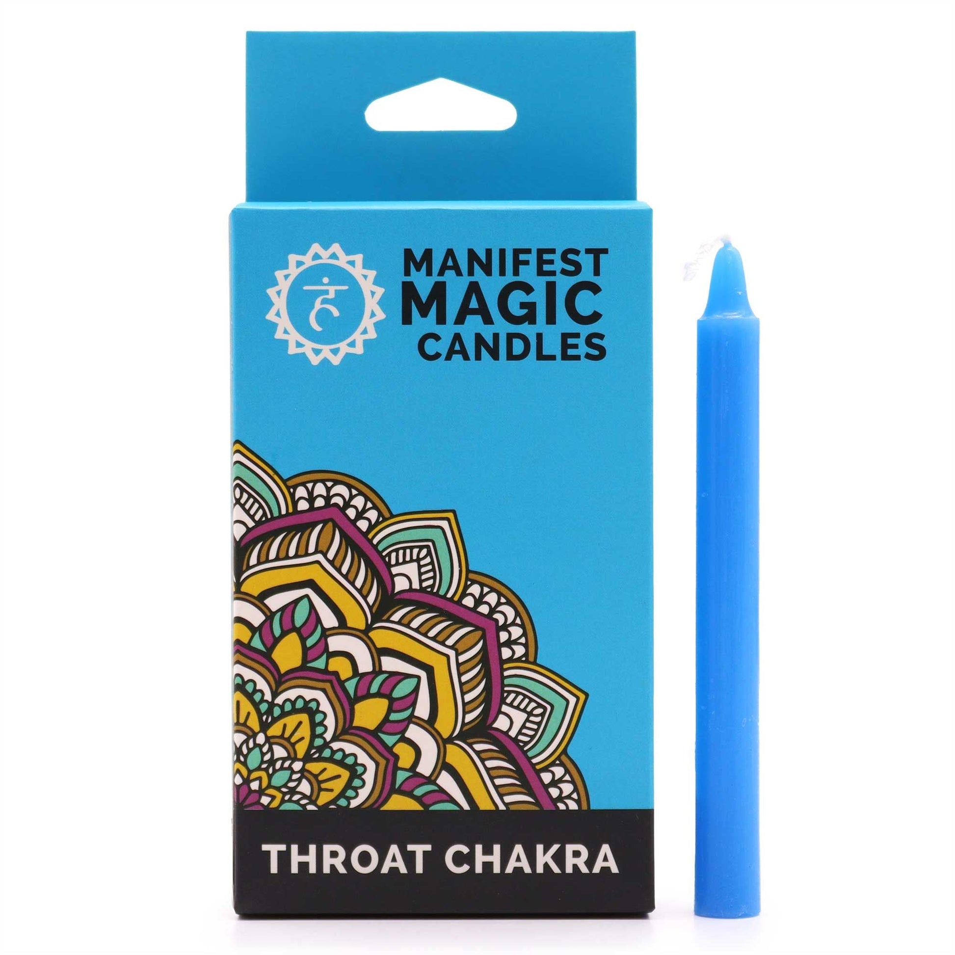 Manifest Magic Candles (pack of 12) - Blue - Throat Chakra - Positive Faith Hope Love