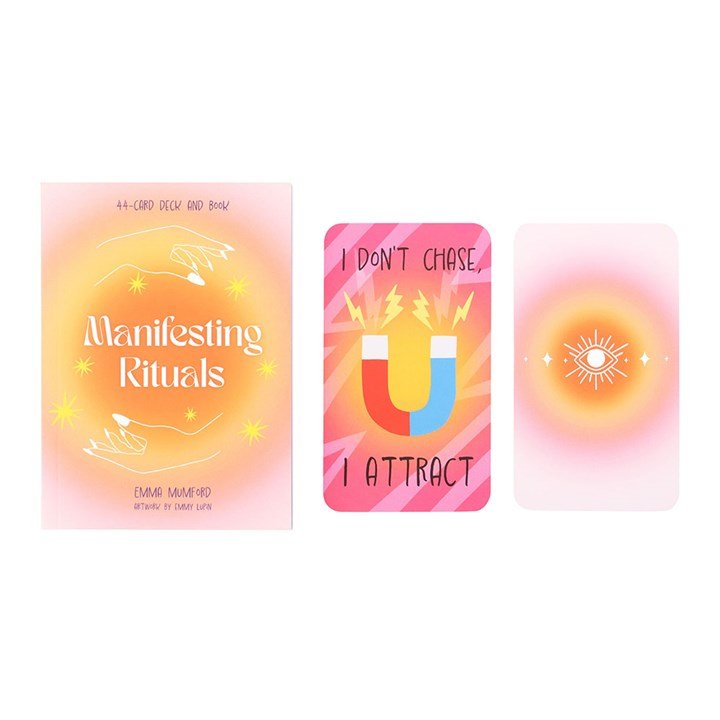 Polished Manifesting Rituals Tarot Cards featuring natural patterning and unique variations - Positive Faith Hope Love
