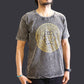 Polished Medium Stone Washed T Shirt Chakra Dark Grey featuring natural patterning and unique variations - Positive Faith Hope Love
