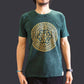 Polished Medium Stone Washed T Shirt Chakra Green featuring natural patterning and unique variations - Positive Faith Hope Love