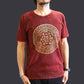Polished Medium Stone Washed T Shirt Chakra Maroon featuring natural patterning and unique variations - Positive Faith Hope Love