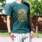 Polished Medium Stone Washed T-Shirt - Hamsa - Green featuring natural patterning and unique variations - Positive Faith Hope Love