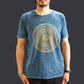 Polished Medium Stone Washed T Shirt Mandala Blue featuring natural patterning and unique variations - Positive Faith Hope Love