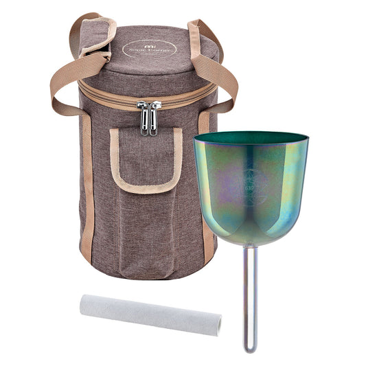 MEINL Essence Solfeggio Crystal Singing Bowl 4.25" – Fa 639 Hz – Indigo Blue - Positive Faith Hope Love