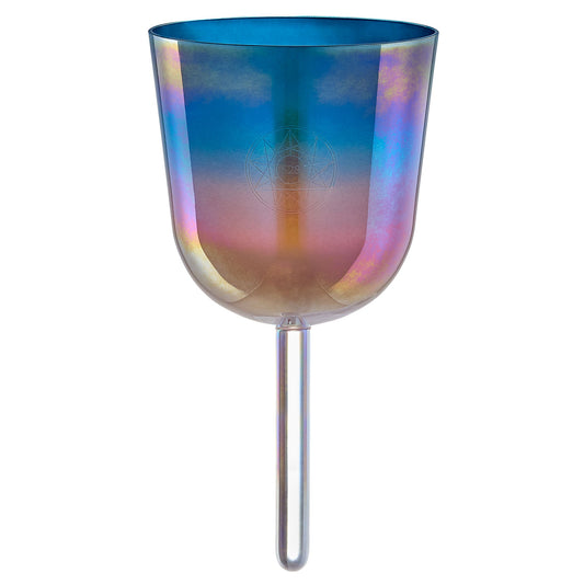 MEINL Essence Solfeggio Crystal Singing Bowl 4.5" – Mi 528 Hz – Sunrise Blue - Positive Faith Hope Love