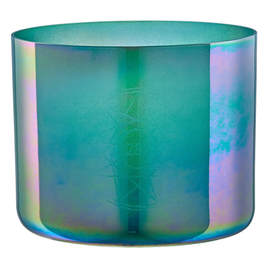 Meinl Sonic Energy 6.75" Essence Solfeggio Crystal Singing Bowl 285 Hz, Turquoise Green (ESOLCSB285) (ESOLCSB285) - Positive Faith Hope Love