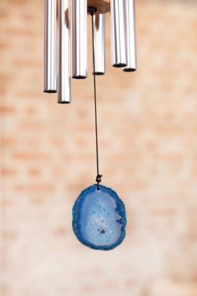 MEINL Sonic Energy Blue Agate Meditation Chime 29"/73 cm - 432 Hz - Silver - Positive Faith Hope Love