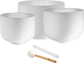 MEINL Sonic Energy Crystal Singing Bowl Set, white-frosted, Note G4, E4, C4,