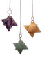Polished Merkaba Star Pendulums Asst featuring natural patterning and unique variations - Positive Faith Hope Love