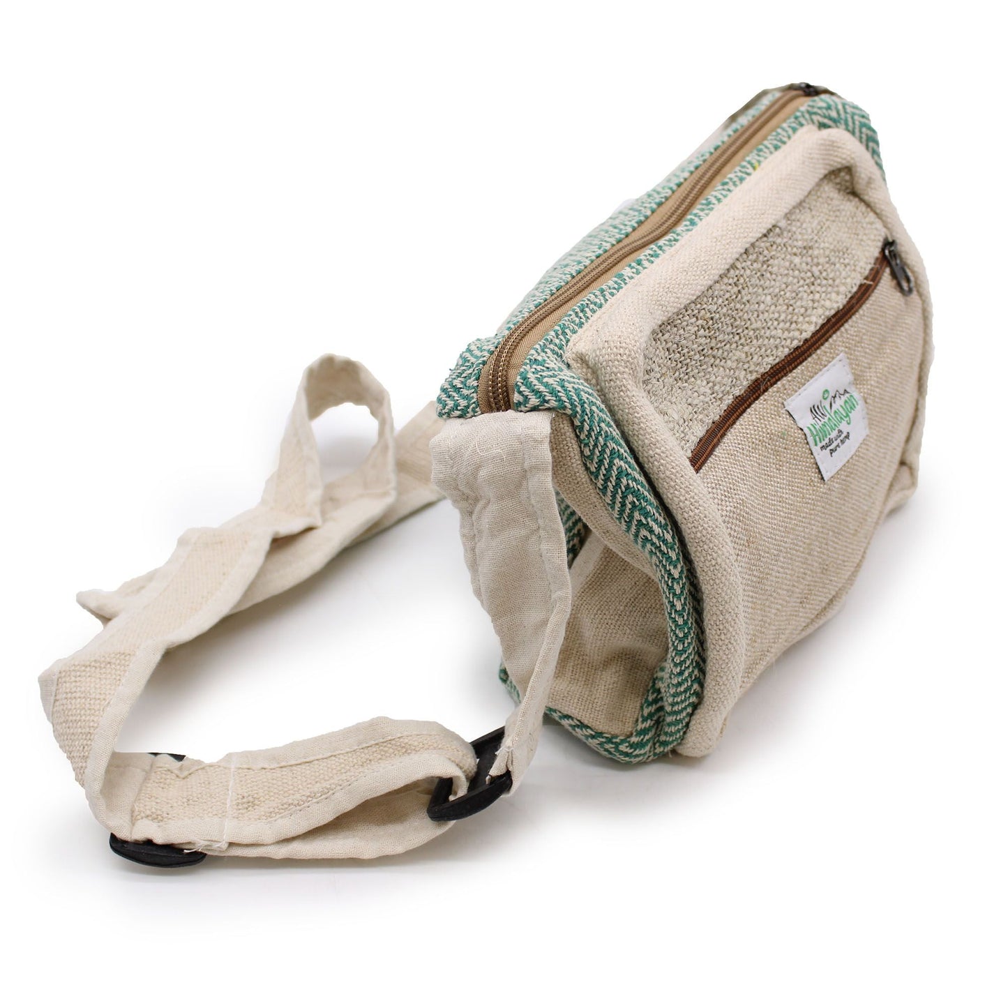 Polished Messenger Bag Hemp Cotton featuring natural patterning and unique variations - Positive Faith Hope Love
