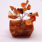 Polished Mini Gemstone Tree On Orgonite Base Carnelian 15 Stones featuring vibrant orange tone and smooth polish - Positive Faith Hope Love