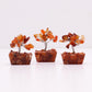 Polished Mini Gemstone Tree On Orgonite Base Carnelian 15 Stones featuring vibrant orange tone and smooth polish - Positive Faith Hope Love