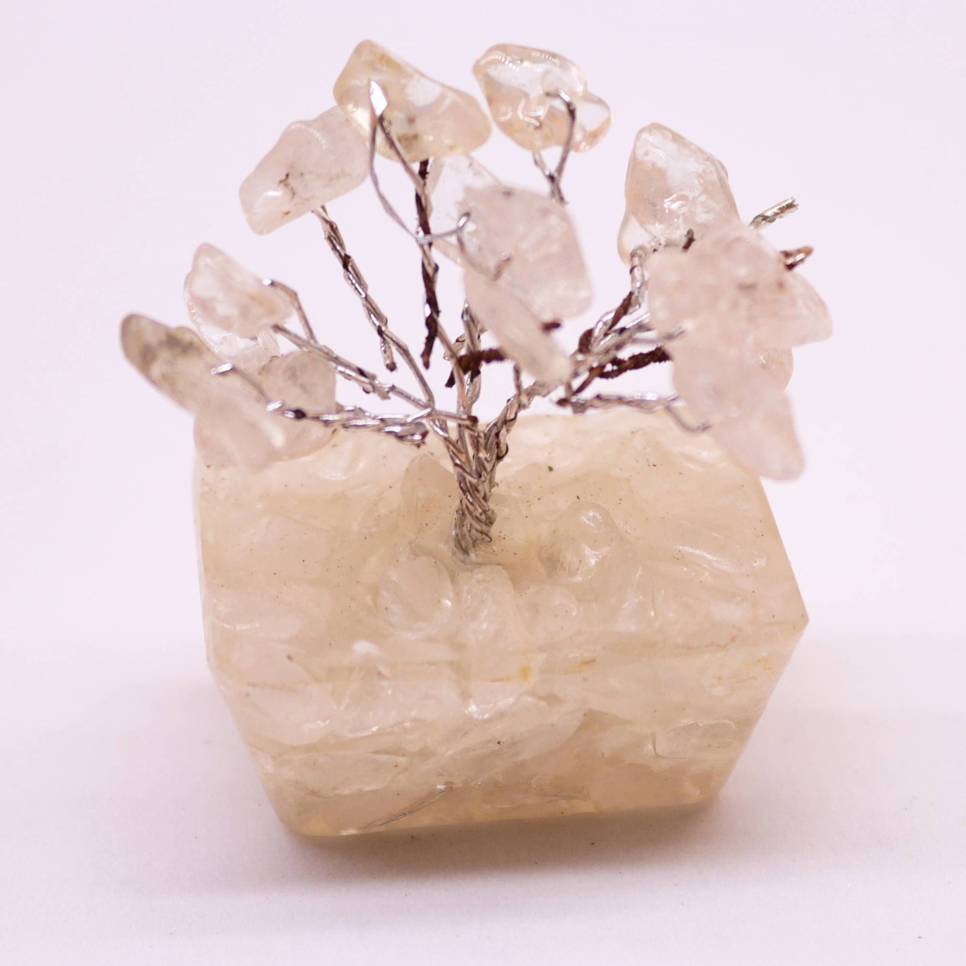 Polished Mini Gemstone Tree On Orgonite Base Rock Quartz 15 Stones 1 featuring natural patterning and unique variations - Positive Faith Hope Love