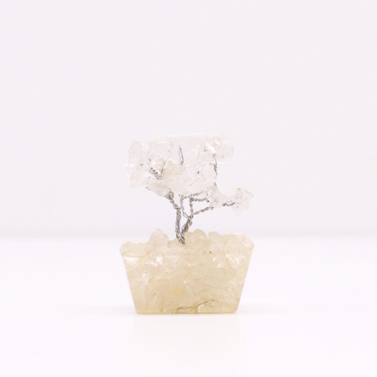 Polished Mini Gemstone Tree On Orgonite Base Rock Quartz 15 Stones 1 featuring natural patterning and unique variations - Positive Faith Hope Love