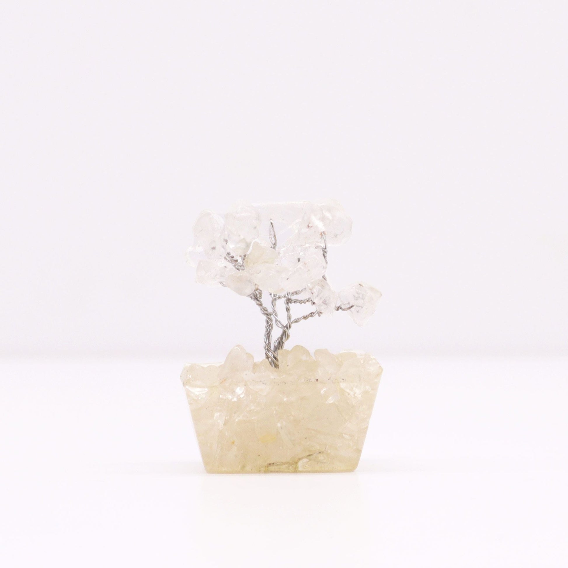 Polished Mini Gemstone Tree On Orgonite Base Rock Quartz 15 Stones 1 featuring natural patterning and unique variations - Positive Faith Hope Love