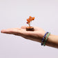 Polished Mini Gemstone Tree On Wood Base Carnelian 15 Stones featuring vibrant orange tone and smooth polish - Positive Faith Hope Love