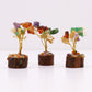 Polished Mini Gemstone Tree On Wood Base Multi Stones 15 Stones 1 featuring natural patterning and unique variations - Positive Faith Hope Love