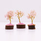 Polished Mini Gemstone Tree On Wood Base Rose Quartz 15 Stones 1 featuring soft pink tone and gentle translucence - Positive Faith Hope Love