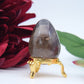 Polished Mini Morion Smokey Quartz Egg featuring natural patterning and unique variations - Positive Faith Hope Love